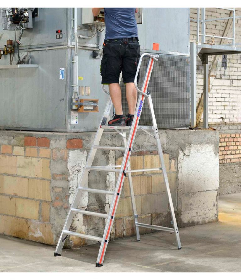 Hymer 8080 Platform Stepladder With Handrails - Murdoch International