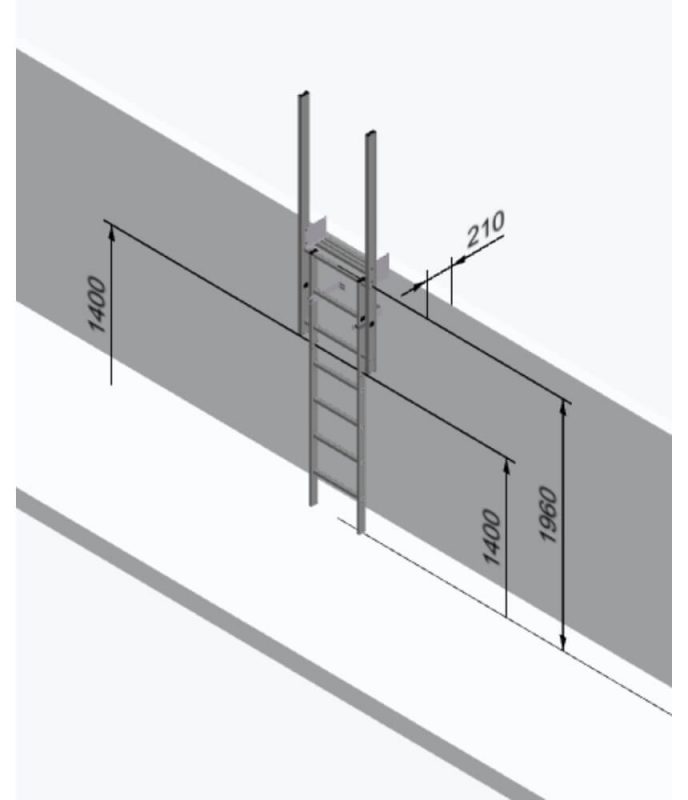 Murdoch AWT196 Fixed Ladder with walkthrough